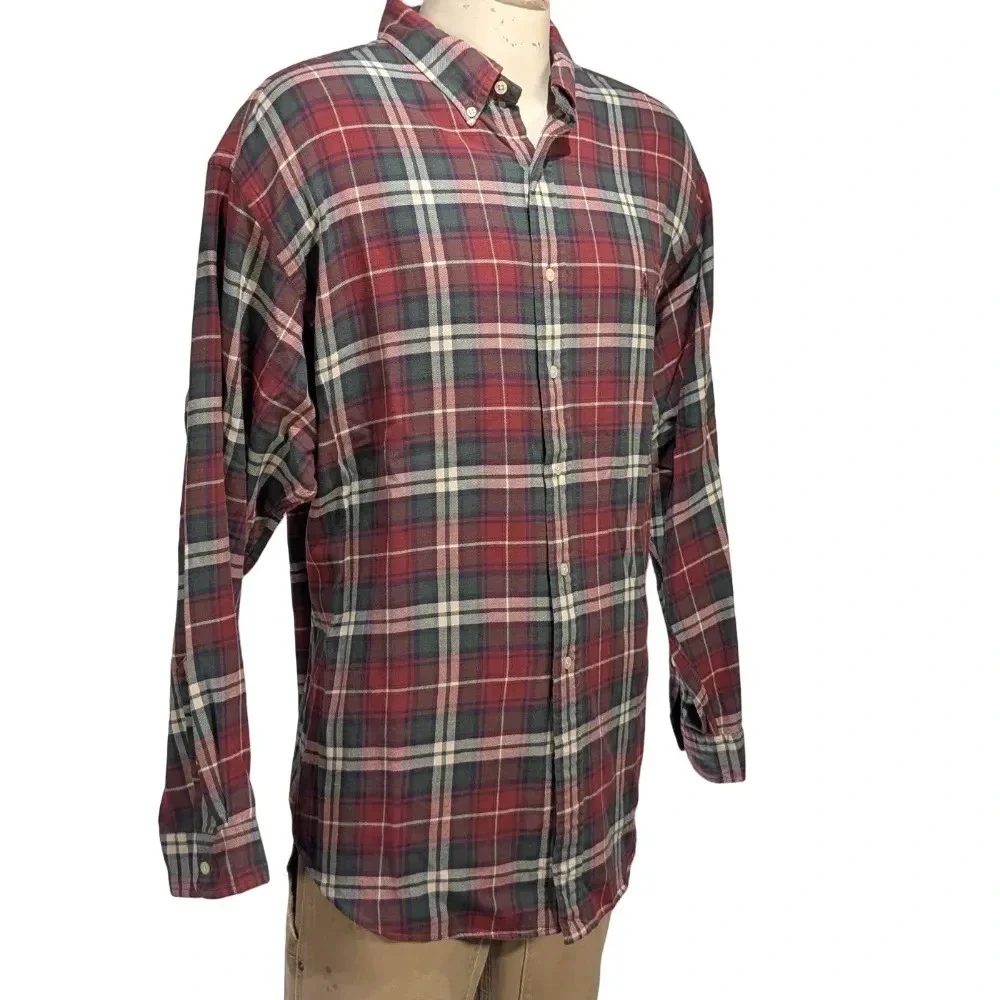 VTG Polo Ralph Lauren Blake Flannel Plaid Cotton Button Down Shirt Sz 2XL EUC